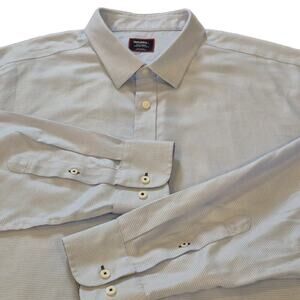 UNTUCKit Burke Shirt Men 3X Chambray Sky Blue Relaxed Fit Button Up Wrinkle Free